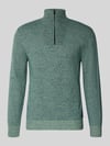 Tom Tailor Denim Regular Fit Troyer aus reiner Baumwolle Mint Melange