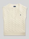 Polo Ralph Lauren regular fit spencer van mix van wol en kasjmier Ecru