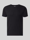 JACK & JONES t-shirt o kroju regular fit z mieszanki bawełny Czarny