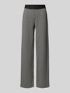 Raffaello Rossi Wide Leg Stoffhose mit elastischem Label-Bund Modell 'ELAINE' Black