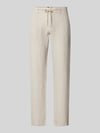 MCNEAL Regular Fit Leinenhose aus reinem Leinen Ecru
