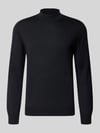 Christian Berg Men Regular Fit Turtleneck aus Woll-Mix Black