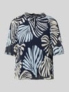 s.Oliver BLACK LABEL Regular Fit Blusenshirt in Plissee-Optik Hellblau