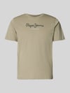 Pepe Jeans Regular Fit T-Shirt aus reiner Baumwolle Modell 'EGGO' Oliv