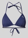 PUMA Top bikini z nadrukiem z logo Granatowy