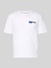 JACK & JONES T-Shirt mit Label-Print Modell 'CORP' Weiss