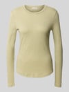 Marc O'Polo Shirt met lange mouwen met afgeronde zoom Rietgroen
