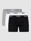 BOSS Trunks mit Logo-Bund im 3er-Pack Modell 'Power' Mittelgrau Melange