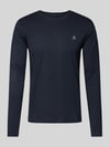 Marc O'Polo Longsleeve aus Baumwolle mit Label-Print Marine