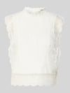 ONLY slim fit blousetop met katoen, viscose en lyocell model 'KARO' Wit