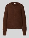 Fynch-Hatton Loose Fit Strickjacke aus Alpaka-Mix mit Woll-Anteil Dunkelbraun