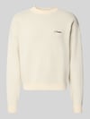 PROHIBITED Strickpullover mit Label-Stitching Modell 'BACK IN THE DAYS' Offwhite