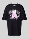 REVIEW Oversized T-Shirt mit Label-Print Black