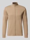 Lindbergh Cardigan mit Stehkragen und Reißverschluss Sand