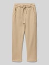 Blue Seven Straight Fit Sweatpants mit Strukturmuster Beige