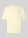 PEGADOR Oversized T-Shirt mit Label-Stitching Hellgelb