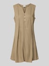 ICHI Minikleid aus Leinen-Viskose-Mix Modell 'LINNO' Taupe
