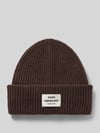 MADS NØRGAARD Beanie aus Woll-Mix Modell 'Tosca Anju' Dunkelbraun