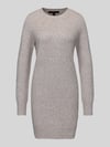 VERO MODA Tailliertes Strickkleid mit Rundhalsausschnitt Modell 'DOFFY' Sand