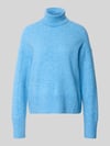 Marc O'Polo DENIM Regular Fit Rollkragenpullover aus Schurwoll-Mix Hellblau