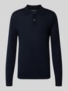 Christian Berg Men Regular Fit Poloshirt aus Woll-Mix Marine