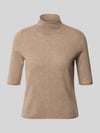 Christian Berg Woman Strickpullover aus Kaschmir mit 1/2-Arm Mud Melange