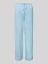 MSCH Copenhagen straight fit broek van viscosemix model 'Daria' Lichtblauw