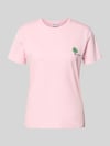 Jake*s Casual T-Shirt mit Motiv-Stitching Pink