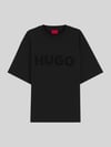 HUGO Oversizowy T-shirt z czystej bawełny model „DINKEE” Czarny