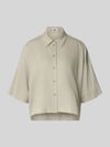DRYKORN relaxed fit blouse van linnen-viscosemix Lichtgroen