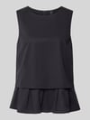 Marc Cain Blusenshirt mit Volantsaum und Rundhalsausschnitt Marine
