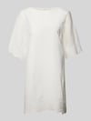 Esprit Minikleid in unifarbenem Design mit Rundhalsausschnitt Offwhite
