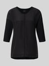 Marc Cain T-Shirt mit Ärmelaufschlag und Rundhalsausschnitt Black