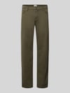 Brax Stoffen broek van mix van katoen en viscose met viscose, model 'Cadiz' Olijfgroen
