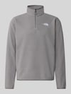 The North Face Sweter z polaru z kołnierzem zapinanym model 'GLACIER' Jasnoszary