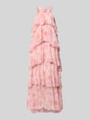VERO MODA Volant Abendkleid mit V-Ausschnitt Modell 'FELICIA' Rose