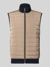 bugatti Steppweste mit Stehkragen und Eingrifftaschen Taupe