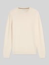 Tom Tailor Regular Fit Pullover mit Crew Neck Kragen Weiss