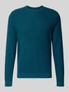 MCNEAL Strickpullover mit gerippten Abschlüssen Petrol Melange