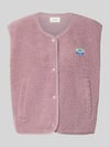American Vintage Relaxed Fit Weste aus Teddyfell Modell 'Hoktown' Altrosa