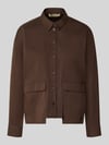 Smith and Soul regular fit overhemdblouse van katoenmix Donkerbruin