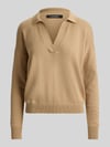 Lauren Ralph Lauren Relaxed Fit Pullover aus Baumwoll-Mix mit Polokragen Camel