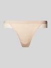 Tommy Hilfiger String mit Spitzenbesatz Modell 'TAILORED COMFORT THONG' Beige