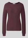 Christian Berg Woman Pullover aus reiner Baumwolle in Strick-Optik Aubergine