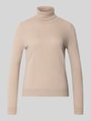 Christian Berg Woman Regular Fit Rollkragenpullover aus reinem Kaschmir Beige