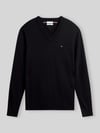 Tommy Hilfiger Regular Fit Pullover aus Baumwoll-Kaschmir-Mix Black