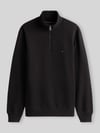 Tommy Hilfiger Regular Fit Troyer aus Baumwoll-Mix Black