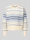 ONLY Regular Fit Strickpullover mit überschnittenen Schultern Modell 'ARIANNE' Hellblau