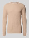 ROY ROBSON Slim fit pullover van scheerwolmix Beige