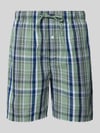 Christian Berg Men regular fit korte pyjamabroek met logopatch Rietgroen